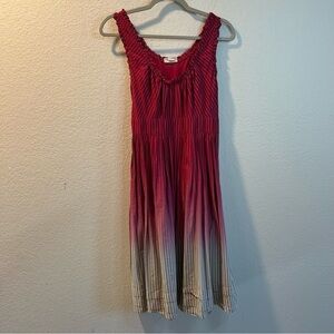 Women’s Converse pink ombré sleeveless a-line belted dress size medium M